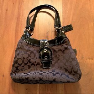 Coach Black Signature Canvas Bag